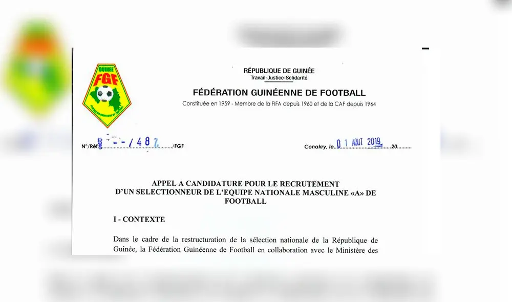 La selección de Guinea usó la red social Facebook para buscar a su nuevo entrenador.