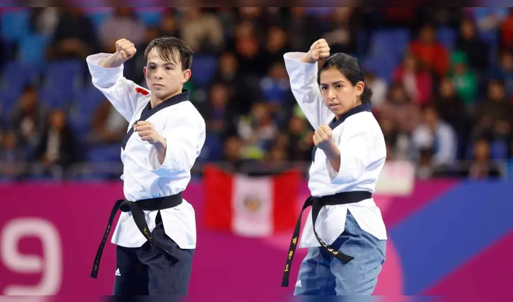 Juegos Panamericanos 2019: Ariana Vera y Renzo Saux medalla de bronce en taekwondo poomsae. Foto: Rodolfo Contreras / La República Juegos Panamericanos 2019: Ariana Vera y Renzo Saux medalla de bronce en taekwondo poomsae. Foto: Rodolfo Contreras / La República