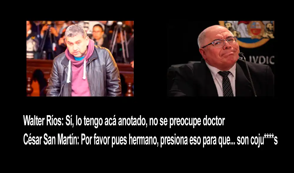 Juez César San Martín llamaba "hermano" a Walter Ríos y pedía agilizar trámite familiar Juez César San Martín llamaba "hermano" a Walter Ríos y pedía agilizar trámite familiar