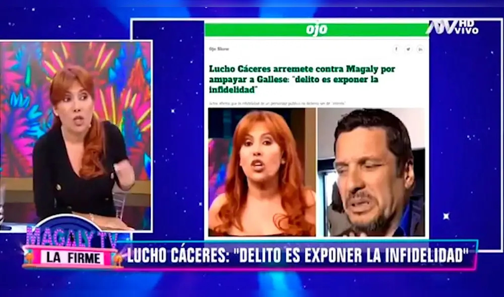 Magaly Medina arremete contra Lucho Cáceres por criticar ampay a famosos Magaly Medina arremete contra Lucho Cáceres por criticar ampay a famosos