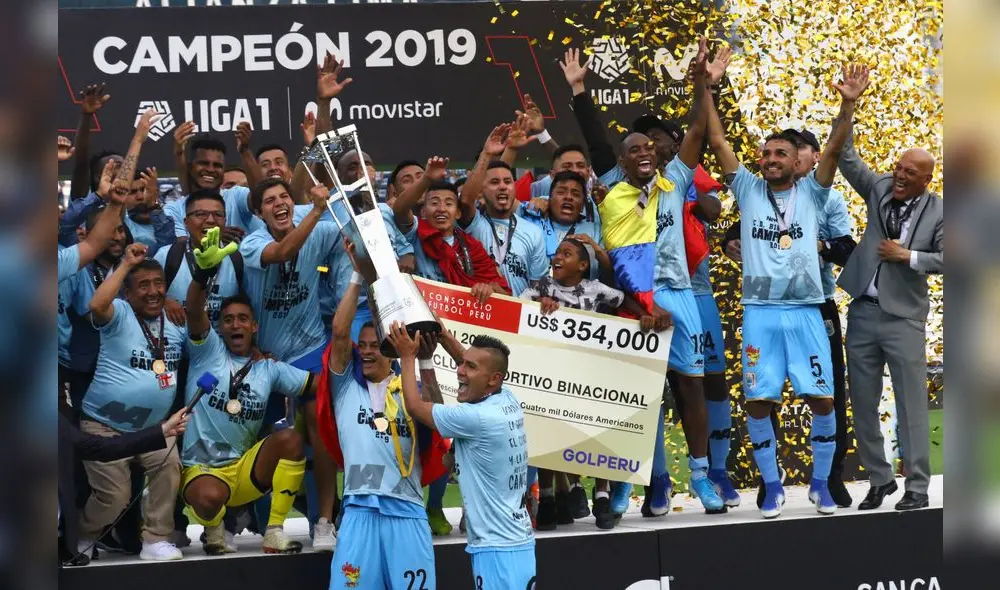 Campeón. Binacional, con solo dos años en el lid profesional, levanta el trofeo de campeón 2019.