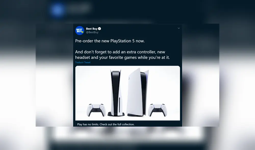 Best Buy fue una de las pocas que seguía ofreciendo la consola tras agotarse en Target, GameStop y otras tiendas. Imagen: Twitter/Best Buy.