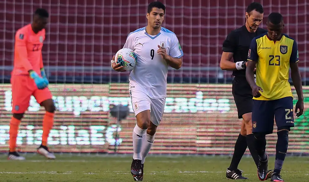 Uruguay no pudo con Ecuador en Quito y perdió por primera vez en las Eliminatorias a Qatar 2022. Foto: AFP