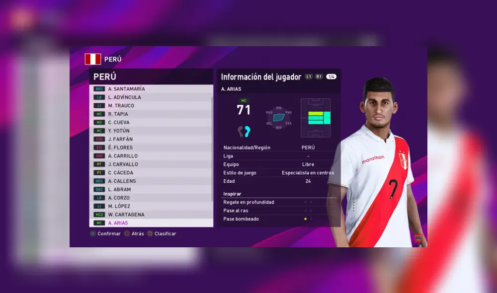 Perú en PES 2020.