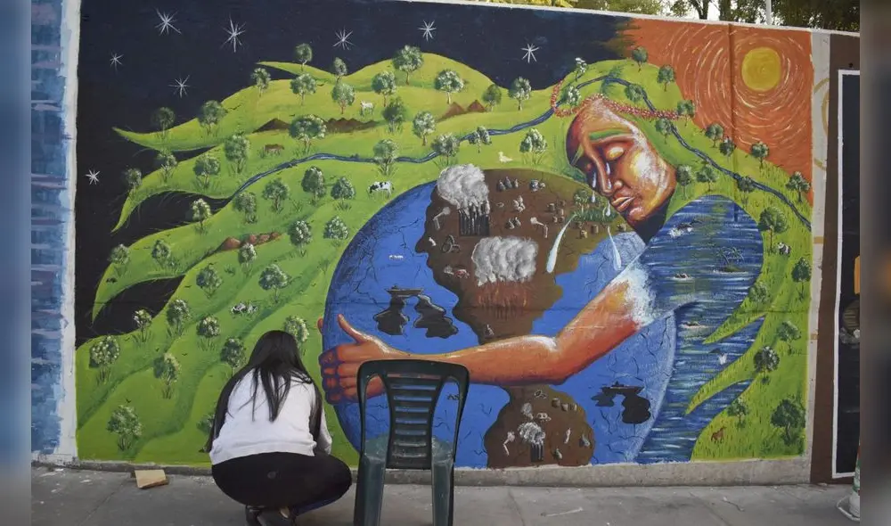 Murales con mensajes medio ambientales adornan el centro de Arequipa | FOTOGALERIA Murales con mensajes medio ambientales adornan el centro de Arequipa | FOTOGALERIA