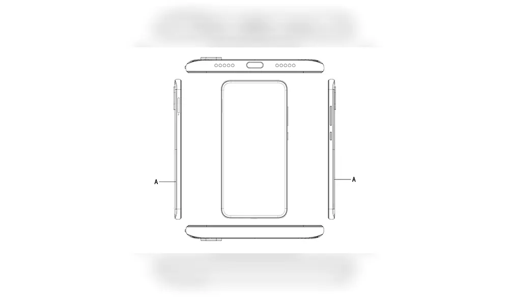 Los bocetos del móvil incluidos en la patente de Xiaomi. | Foto: WIPO Los bocetos del móvil incluidos en la patente de Xiaomi. | Foto: WIPO