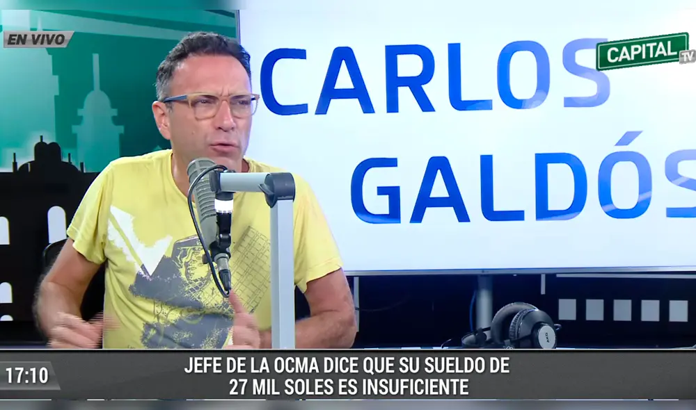Carlos Galdós criticó a jefe de la OCMA tras decir que sueldo de 27 mil soles no le alcanzan