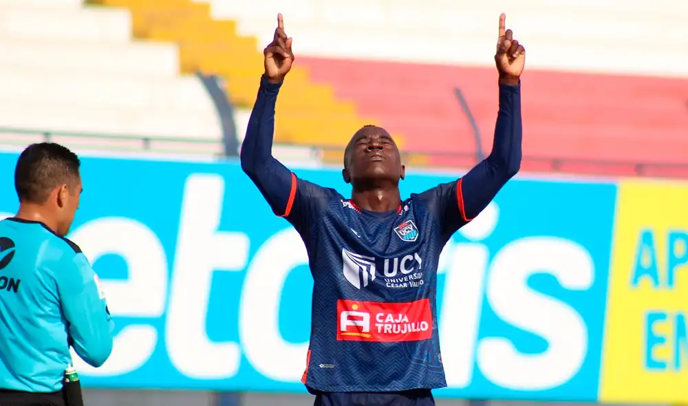 Yorleys Mena anotó el primer tanto de la César Vallejo. Foto: Liga 1
