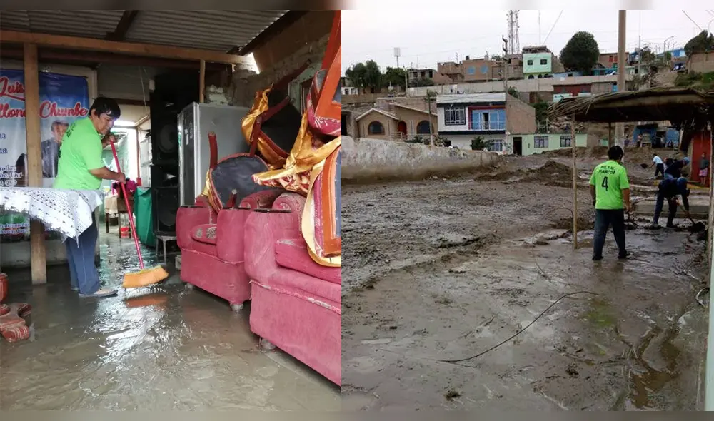 Viviendas y calles quedaron inundadas tras la ruptura de la tubería.