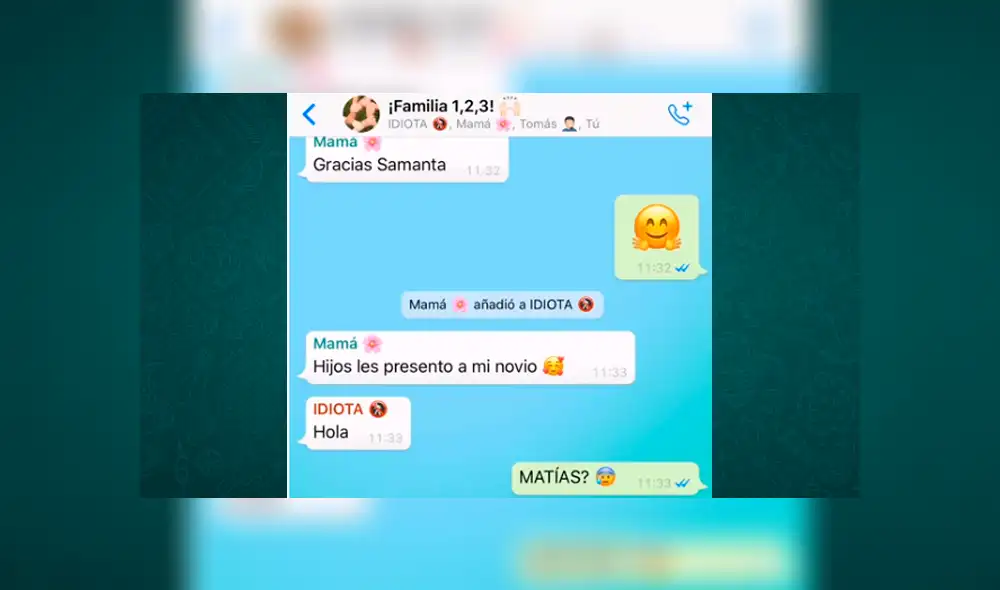 WhatsApp: Su madre le presenta a su novio menor que ella y resultó ser su ex pareja [VIDEO]