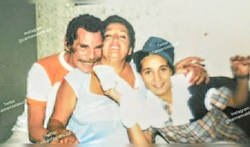 Ramón Valdés y su hija Carmen