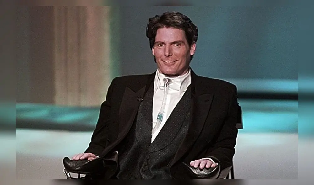 Christopher Reeve en la gala de los Oscar en 1996.