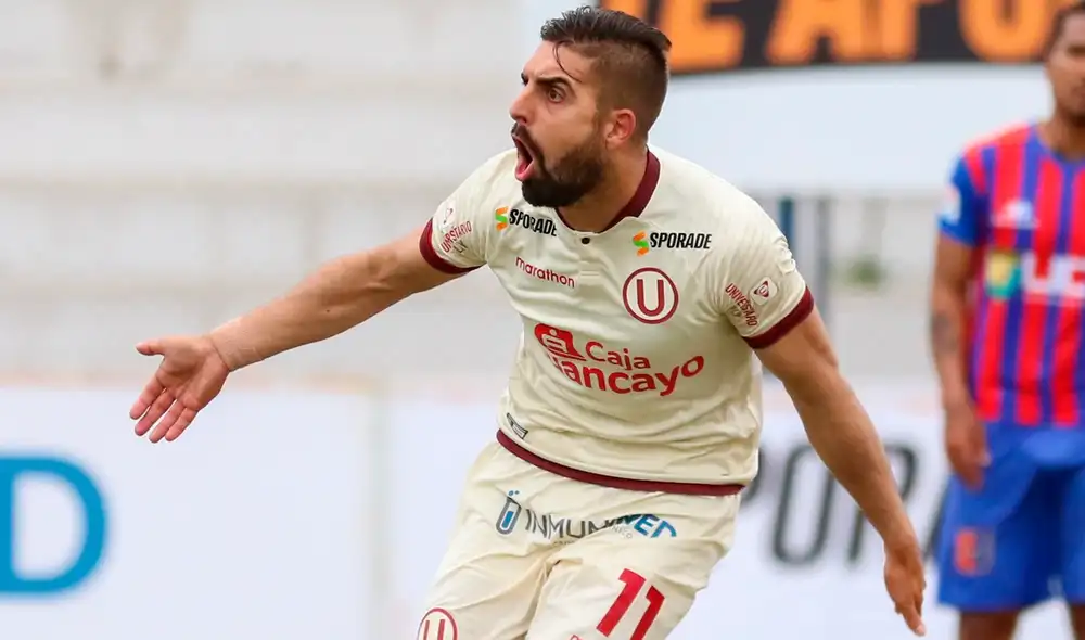 Luis Urruti le dio el triunfo a Universitario ante Alianza UDH en la Liga 1 Movistar. Foto: Twitter