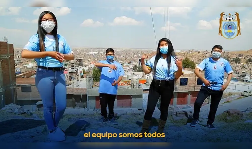 El video tiene como protagonistas a varios hinchas del Binacional que les dan palabras de aliento a los jugadores. Foto: Captura video.