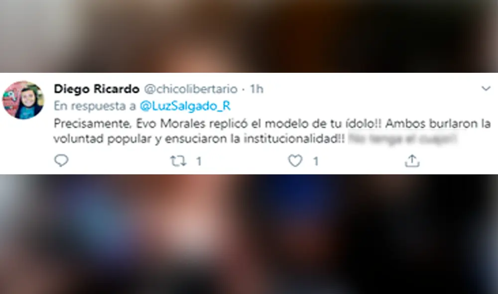 Luz Salgado critica a Evo Morales por renuncia y le recuerdan fraude electoral del 2000 Luz Salgado critica a Evo Morales por renuncia y le recuerdan fraude electoral del 2000