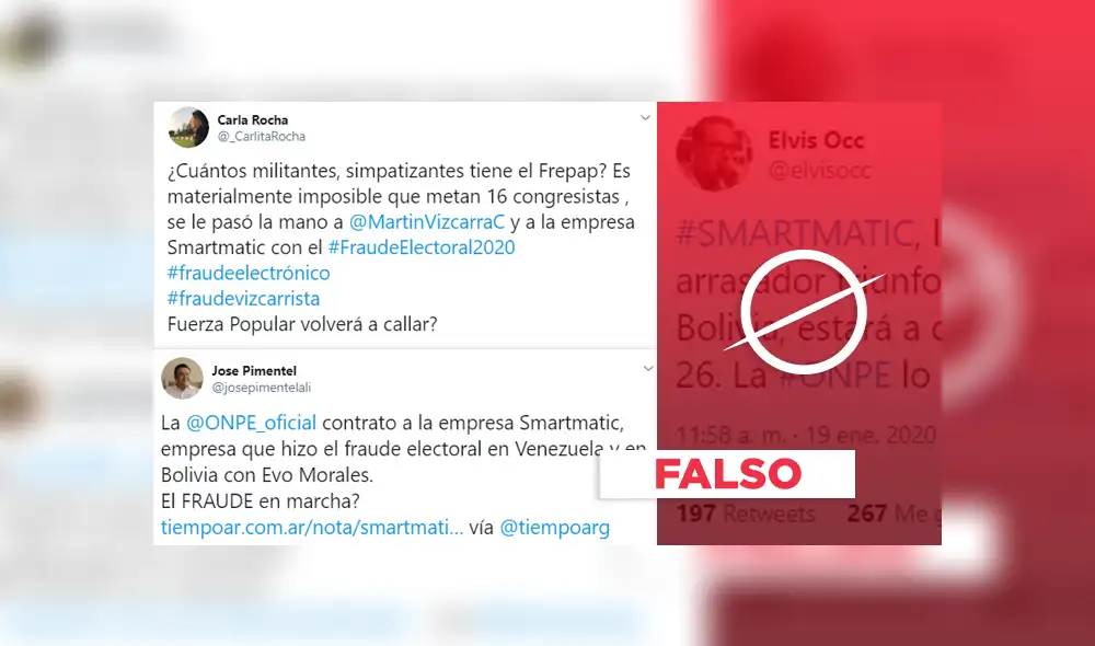 Mensajes en Twitter divulgaban información falsa.