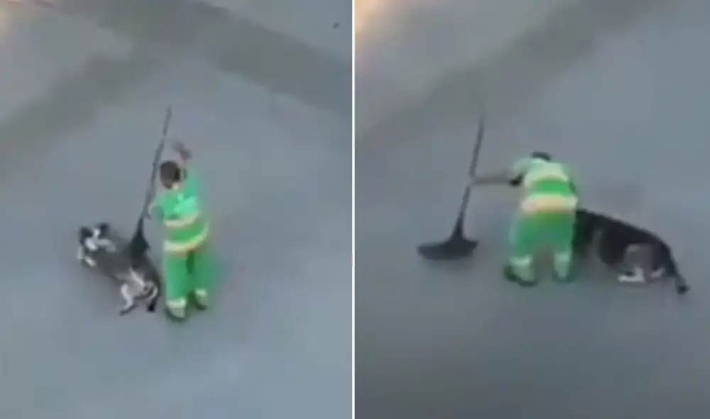 Desliza hacia la izquierda para ver más imágenes de este noble acto ocurrido en las calles de Colombia. Foto: captura de YouTube