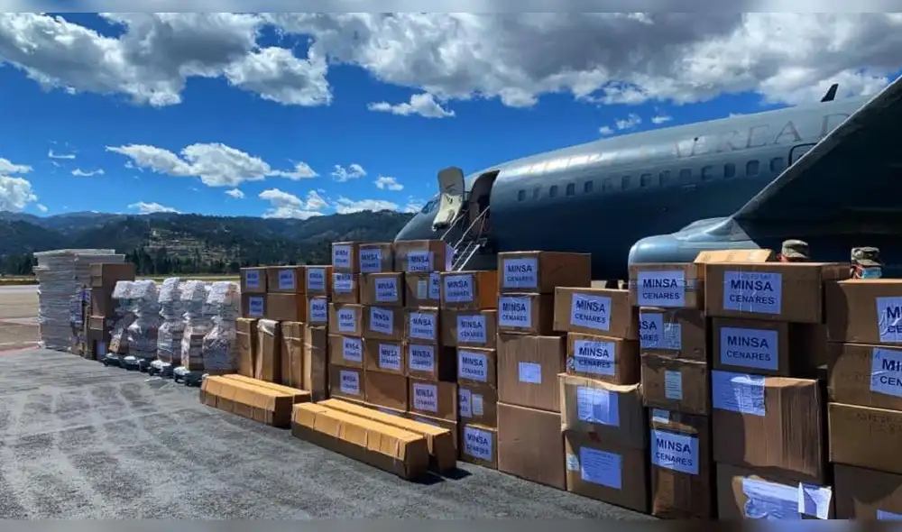 Material que llegó a Cajamarca. (Foto: GRC) Material que llegó a Cajamarca. (Foto: GRC)