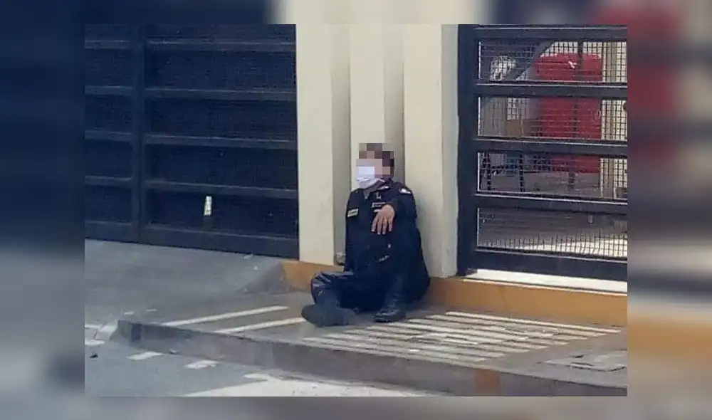 Policía se desvanece en puerta de centro de salud de Trujillo Policía se desvanece en puerta de centro de salud de Trujillo