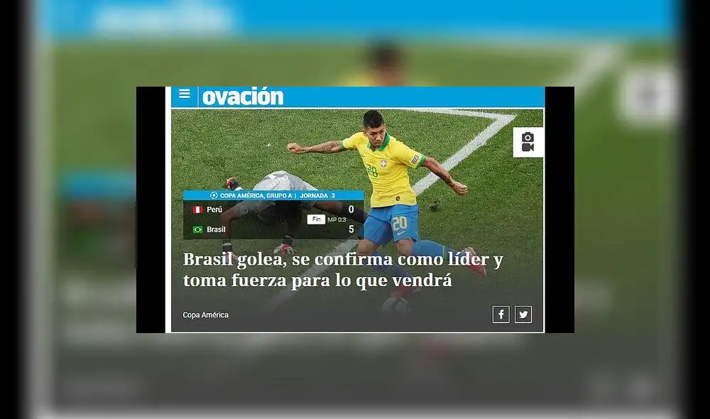 Perú vs. Brasil por Copa América 2019: Así informó la prensa internacional