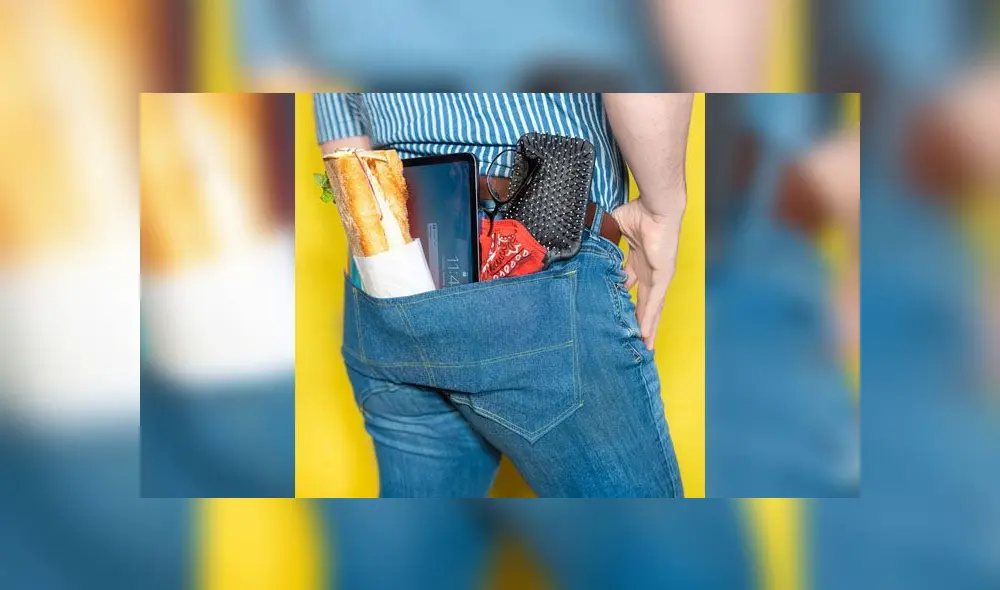 Crean pantalones ‘multiuso’ con gigantesco bolsillo trasero que soporta hasta cuatro latas de cerveza [FOTOS]