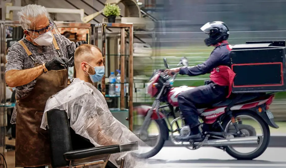 Peluquerías y apps de delivery retomarán sus labores, según anuncio del Gobierno.