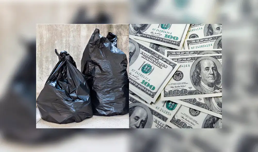 La familia descubrió que las bolsas contenían dinero cuando llegó a casa. Fuente: composición.