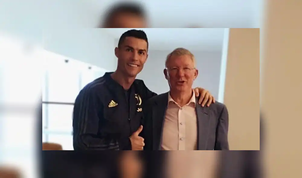 Así fue el reencuentro de Cristiano Ronaldo y Alex Ferguson en Old Trafford