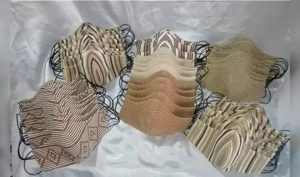 Las artesanas de Mórrope ofrecen mascarillas y gorros de algodón nativo. Las artesanas de Mórrope ofrecen mascarillas y gorros de algodón nativo.