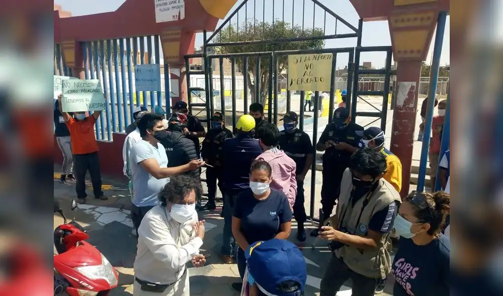 Moradores se oponen a continuidad de mercado. Foto (MPCh)