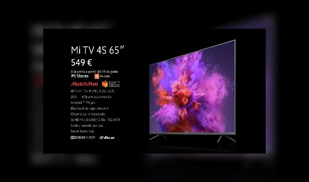 El nuevo Smart TV de Xiaomi también tiene un Chromecast incorporado.
