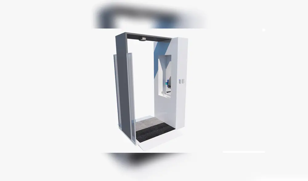 Covicabina, una alternativa que brindará protección a las personas antes de ingresar a los establecimientos públicos y privados. Fotos: UB Infraestructura.