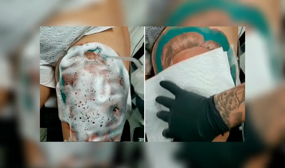 Un video viral de Facebook muestra el tatuaje con el rostro de actriz Marilyn Monroe que se hizo un joven en la pierna izquierda. Un video viral de Facebook muestra el tatuaje con el rostro de actriz Marilyn Monroe que se hizo un joven en la pierna izquierda.