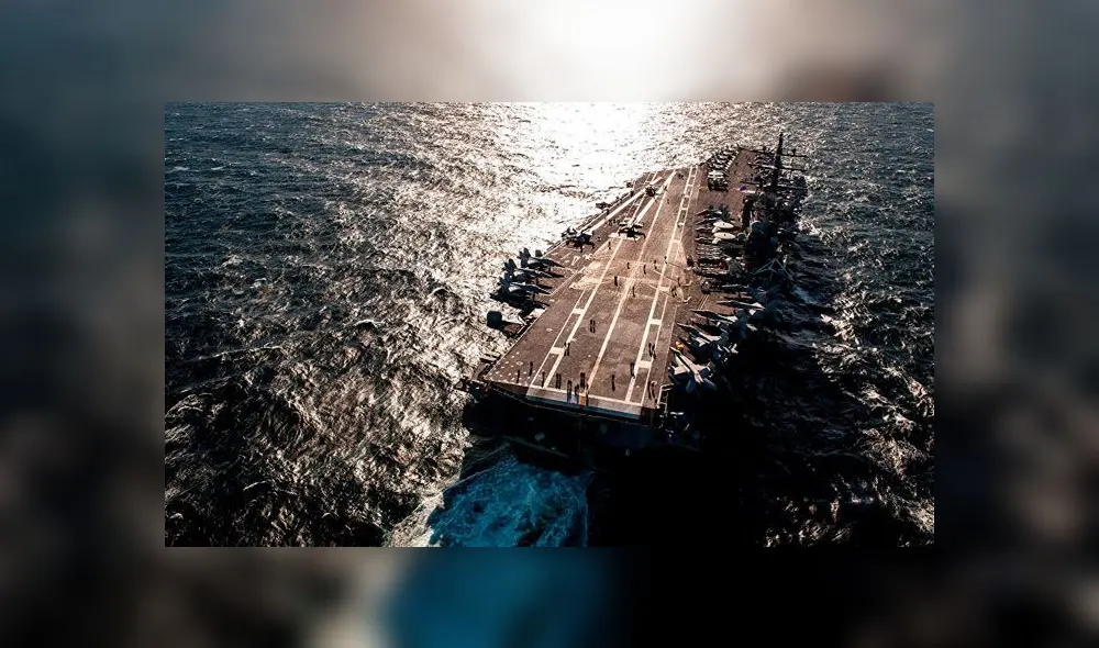 Portaviones de EE. UU. es interceptado por buques de guerra en mar de China Meridional. Foto: referencial Portaviones de EE. UU. es interceptado por buques de guerra en mar de China Meridional. Foto: referencial