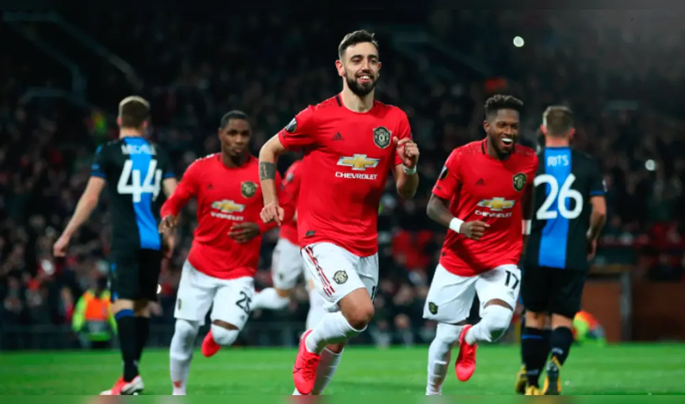 Manchester United vs Brujas por la Europa League. Foto: Twitter de Manchester United.