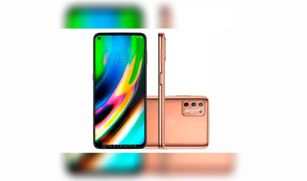 Motorola Moto G9 Plus de color naranja. (Fotos: Evan Blass)