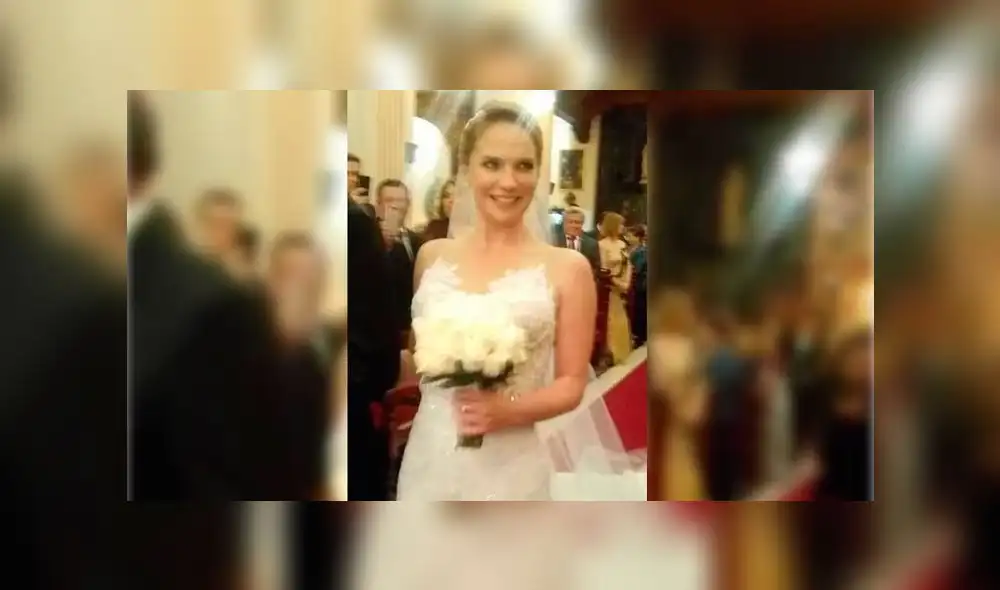 Luciana león se casó el 11 de noviembre del 2017, cuando supuestamente ya colaboraba cn Los Intocables Ediles. Foto: Captura video.