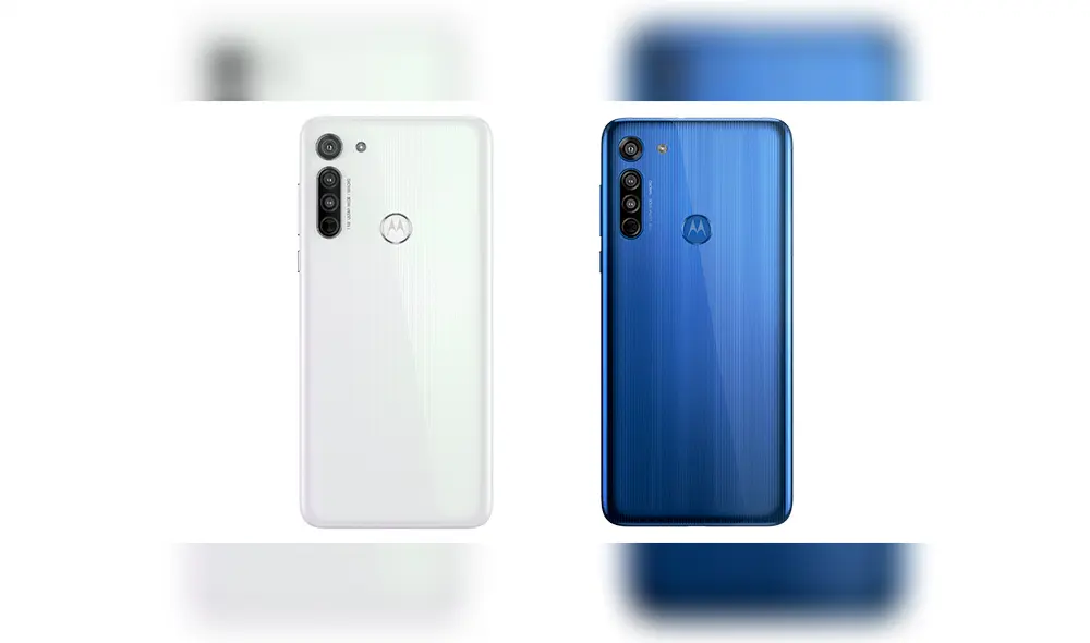 El nuevo Moto G8 está disponible en color azul y blanco. | Foto: Motorola El nuevo Moto G8 está disponible en color azul y blanco. | Foto: Motorola