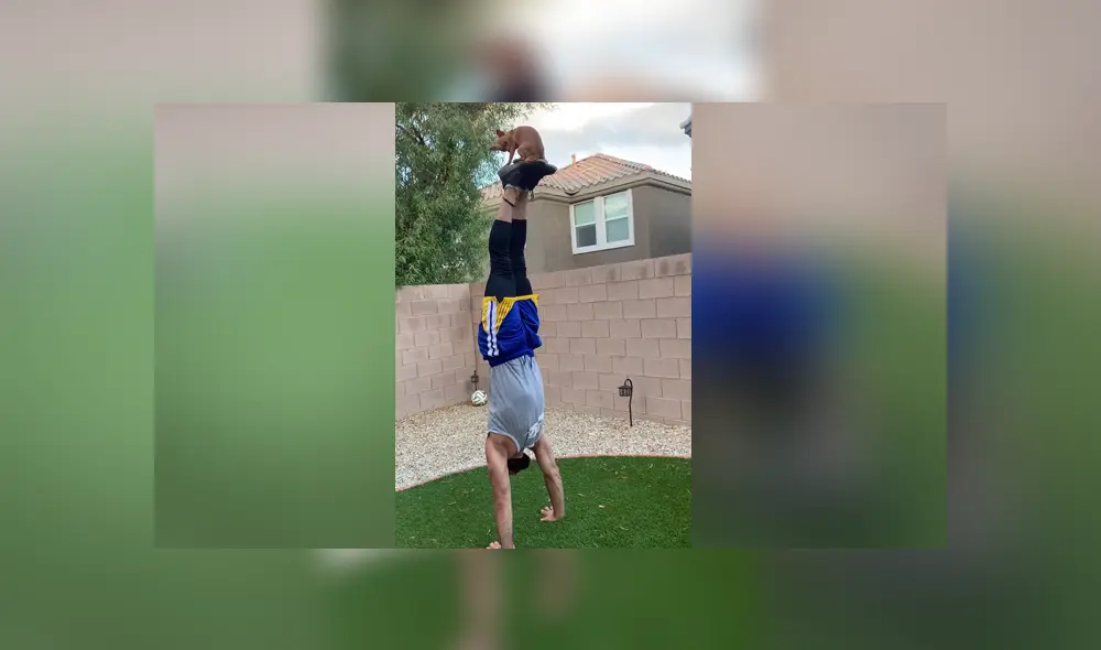 A través de YouTube se hizo viral el momento en que un joven realiza unas asombrosas acrobacias junto a su dueño.