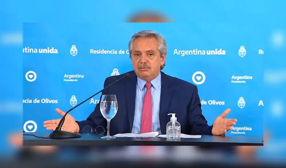 Presidente de Argentina señaló que el 90% de la población cumplió con la cuarentena obligatoria ante la propagación del coronavirus. Foto: captura video. Presidente de Argentina señaló que el 90% de la población cumplió con la cuarentena obligatoria ante la propagación del coronavirus. Foto: captura video.