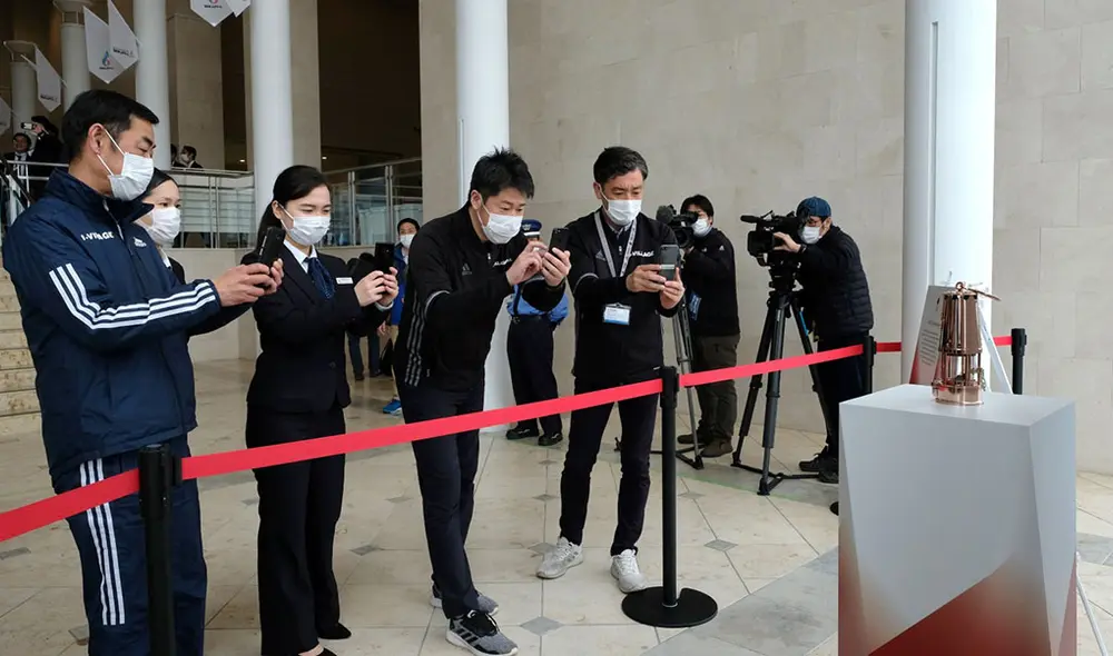 La llama olímpica llegó a Japón el último 20 de marzo. Foto: AFP.