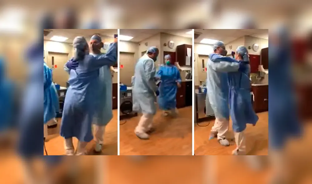 Desliza las imágenes hacia la izquierda para apreciar la conmovedora escena de los médicos al ritmo de salsa.