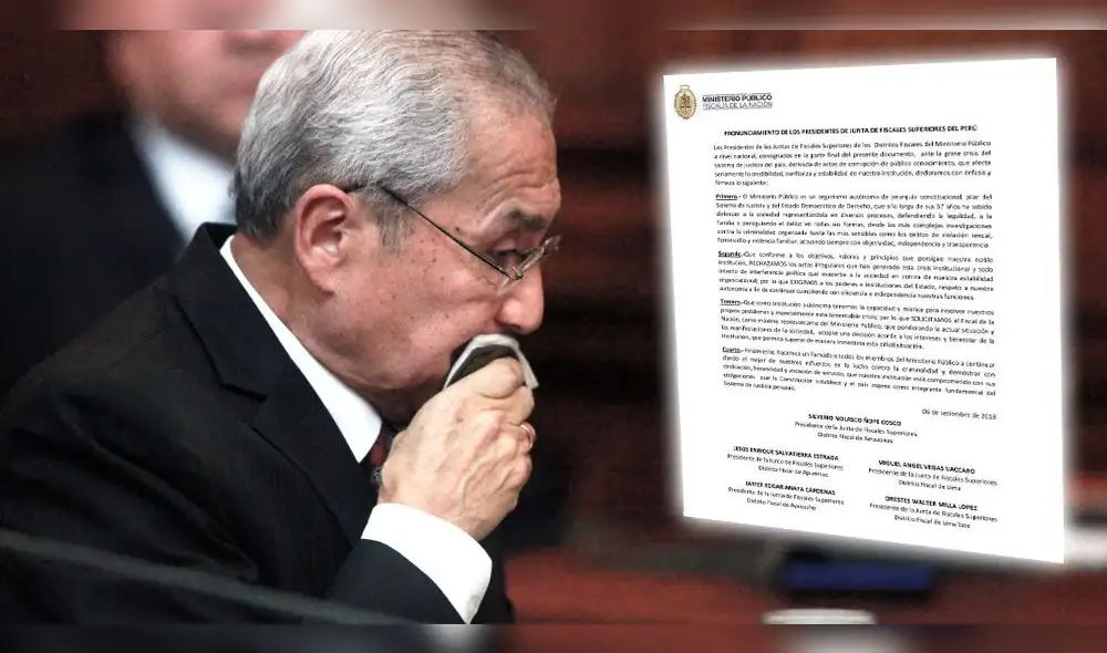 Fiscales superiores piden la salida de Pedro Chávarry