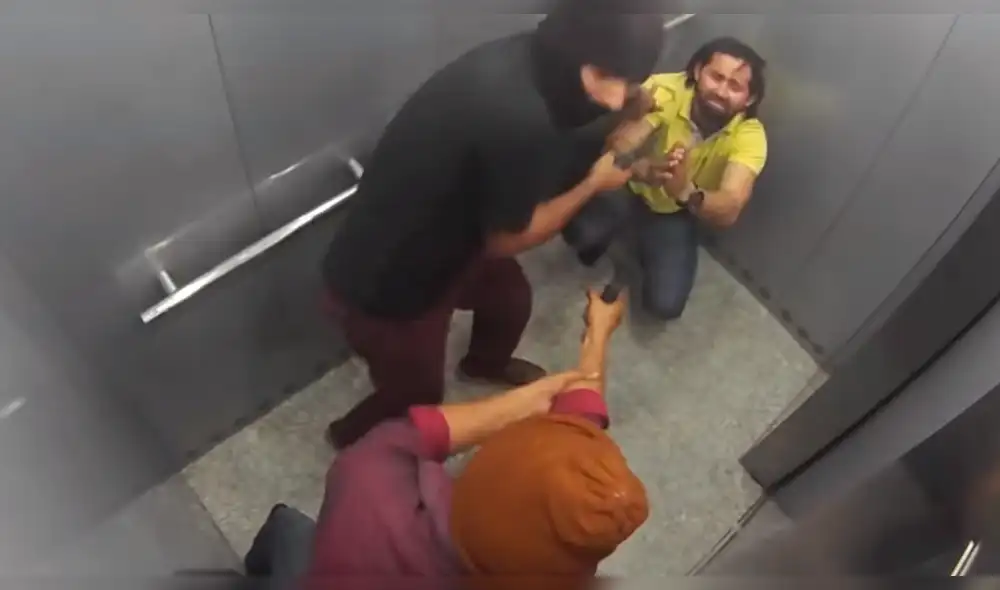 Facebook: personas se topan con ‘ladrones’ en ascensor y reaccionan así al ser amenazados [VIDEO]