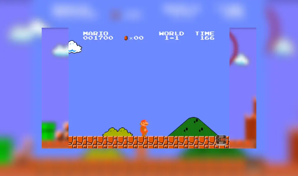 Desliza para que veas lo que sucede si pasas por encima de la bandera de Super Mario Bros. Foto: Captura.