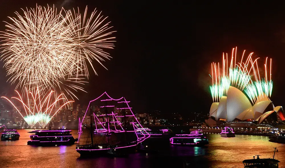 Diversos países en todo el globo celebran el Año Nuevo con grandes shows. Foto: EFE Diversos países en todo el globo celebran el Año Nuevo con grandes shows. Foto: EFE