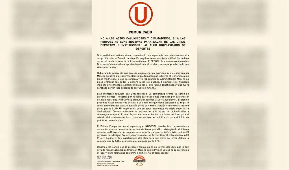 Comunicado de Solución y Desarrollo Comunicado de Solución y Desarrollo