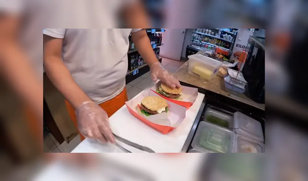 Hamburguesa de Listo. Foto: Captura. Hamburguesa de Listo. Foto: Captura.