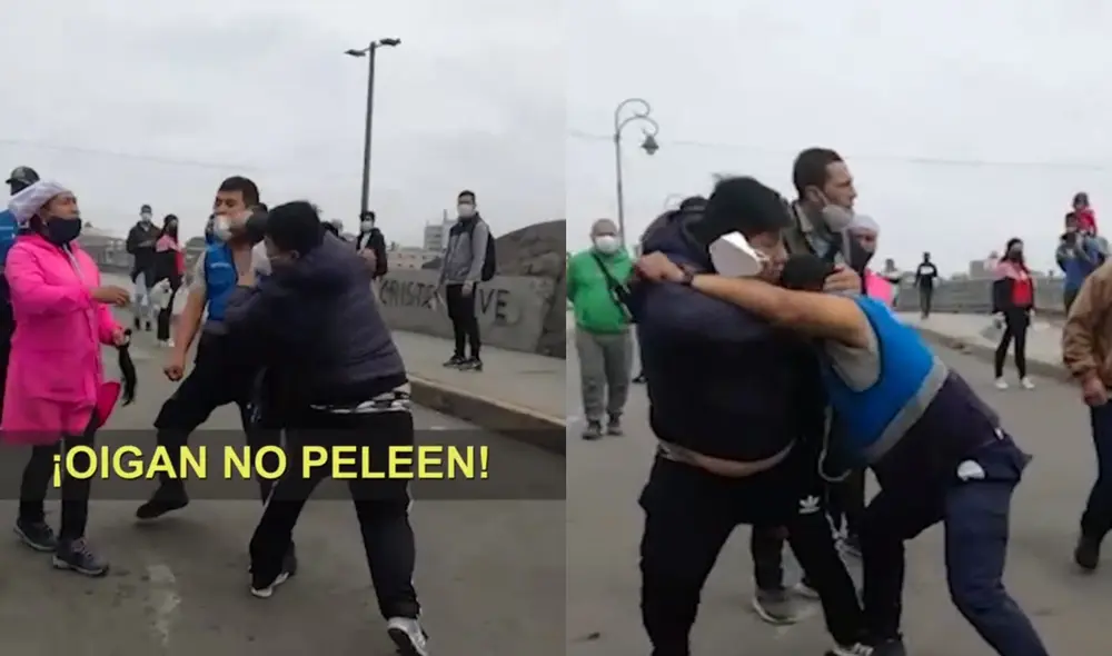 A pesar de que habían varias personas alrededor, casi nadie evitó la pelea. (Foto: Captura de video / 24 Horas) A pesar de que habían varias personas alrededor, casi nadie evitó la pelea. (Foto: Captura de video / 24 Horas)