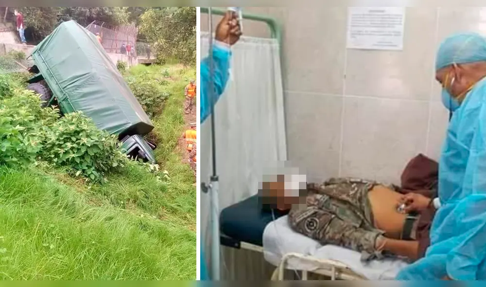 Militares heridos tras vuelco de camión